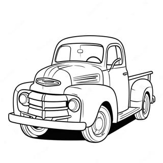 Kleurrijke Klassieke Pickup Truck Kleurplaat 135675-67475