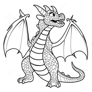 Vuurspuwende Draak Kleurplaat 135702 67498