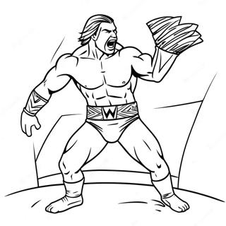 Spannende Wwe Actie Scene Kleurplaat 135725-67509