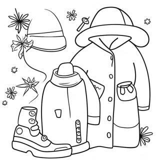 Winterkleding Kleurplaten