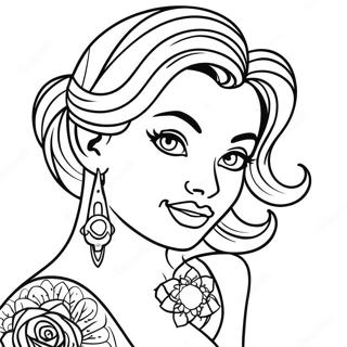 Tattoo Pin Up Voor Volwassenen Kleurplaten