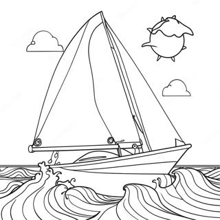 Zeilboot Kleurplaten