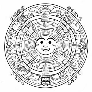 Maya Kalender Ontwerp Kleurplaat 135855-67613