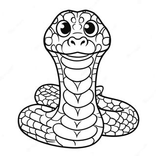 Cartoon Python Met Grote Ogen Kleurplaat 136185 67873