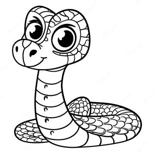 Cartoon Python Met Grote Ogen Kleurplaat 136185 67876