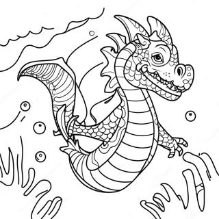 Zeewing Draak Onderwater Avontuur Kleurplaat 136696-68420