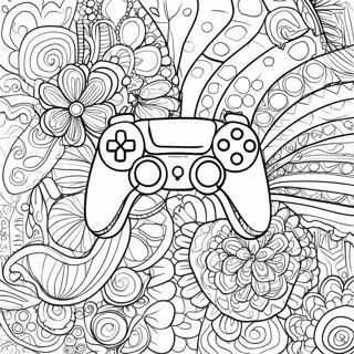 Kleurige Ps5 Controller Met Patronen Kleurplaat 136876 68555