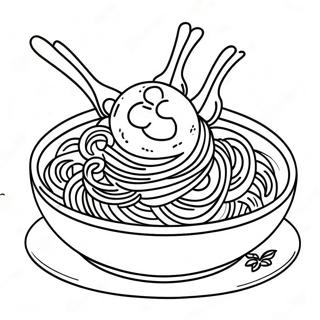 Heerlijke Spaghetti Met Gehaktballen Kleurplaat 137028-68673