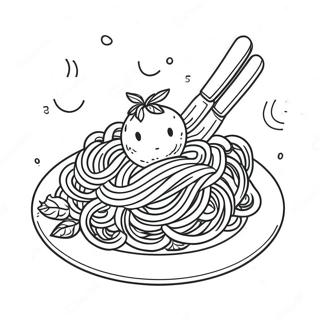 Heerlijke Spaghetti Met Gehaktballen Kleurplaat 137028-68676