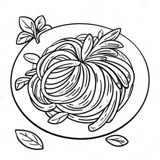 Spaghetti Met Verse Basilicum Kleurplaat 137030-68682