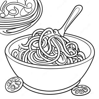 Heerlijke Spaghetti In Een Kom Kleurplaat 137031-68688