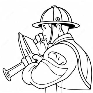 Brandweerman In Actie Kleurplaat Kleurplaten