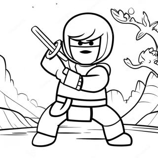 Kleurplaat Van Nya Ninjago In Een Gevechtsscene 137264-68866