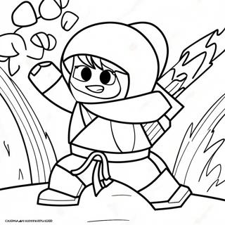 Kleurplaat Van Nya Ninjago In Een Gevechtsscene 137264-68867