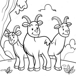 3 Billy Goats Gruff Kleurplaten