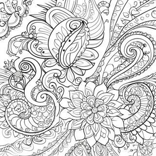 Paisley Patroon Kleurplaat 137670-69172