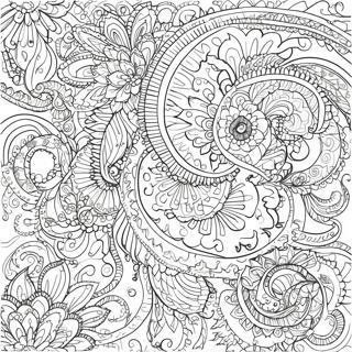 Intricate Paisley Ontwerp Kleurplaat 137671-69173