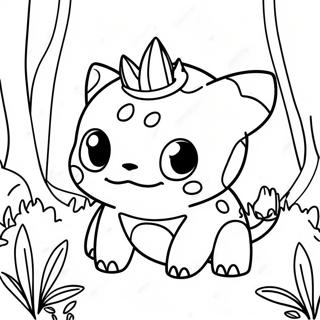 Schattige Bulbasaur In Het Bos Kleurplaat 137877-69343