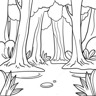 Weelderig Groen Bos Kleurplaat 138109-69525