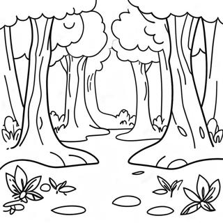 Weelderig Groen Bos Kleurplaat 138109-69527