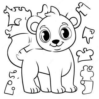 Dieren Puzzelstukken Kleurplaat 138184-69577