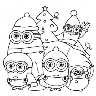 Minions Kerst Kleurplaat 138233-69612