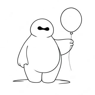 Schattige Baymax Met Ballon Kleurplaat 138439-69774