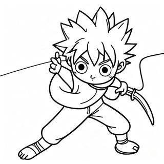 Killua In Actie Kleurplaat 138592-69893