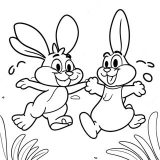 Kleurplaat Van Taz Die Bugs Bunny Achtervolgt 138646-69945