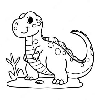 Kleurige Waterdinosaurus Kleurplaat 138797 70060