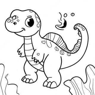 Speelse Waterdinosaurus Onderwater Kleurplaat 138799 70066