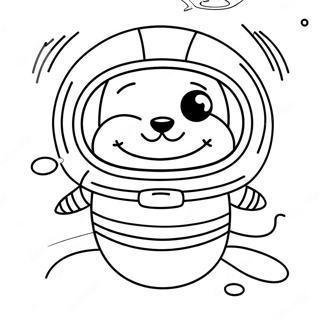 Avontuurlijke Ruimtekat Kleurplaat 138847 70095