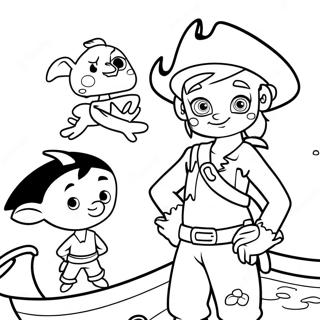 Jake En De Nooitland Piraten Kleurplaat 138897-70131