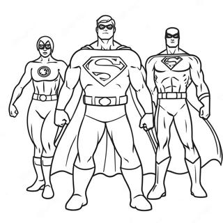 Kleurachtig Superheld Team Kleurplaat 138925-70161