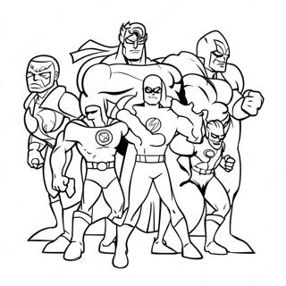 Kleurachtig Superheld Team Kleurplaat 138925-70164