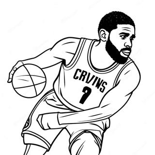 Kyrie Irving Dribbelen Met Basketbal Kleurplaat 139232-70393