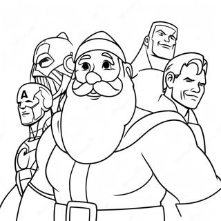 Kerstman Met Avengers Kleurplaat 139462-70573