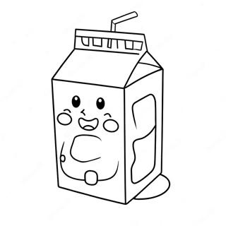 Cartoon Melkpak Met Gezicht Kleurplaat 139541-70647