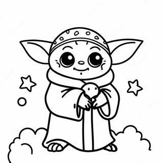 Baby Yoda Kerst Kleurplaat 139639-70711