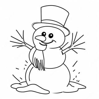 Charmante Sneeuwman Kleurplaat 139693-70758