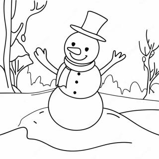 Charmante Sneeuwman Kleurplaat 139693-70760