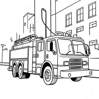 Brandweerwagen Racet Door De Straat Kleurplaat 14988-3266