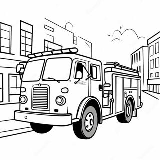 Brandweerwagen Racet Door De Straat Kleurplaat 14988-3267