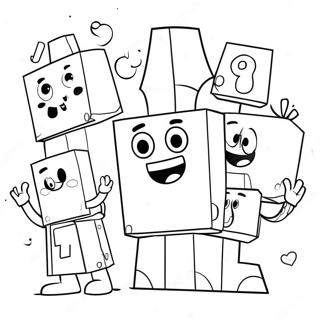 Numberblocks Kleurrijke Personages Kleurplaat 17528-3828