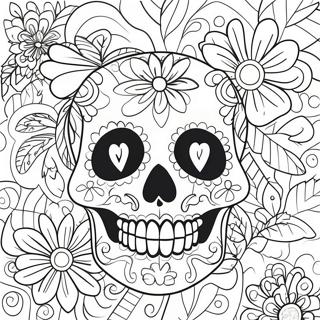 Sugar Skull Kleurplaten