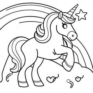 Magische Regenboog Met Eenhoorns Kleurplaat 1812-2005