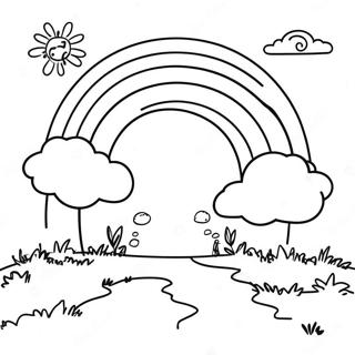 Levendige Regenboog In Een Fantasiewereld Kleurplaat 1813 2013