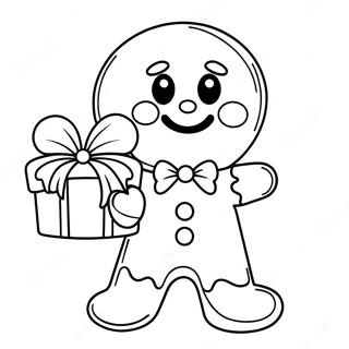 Peperkoekman Met Een Cadeau Kleurplaat 18355 4018