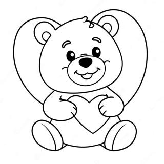 Knuffelige Zorgbeer Met Hart Kleurplaat 18527-4045