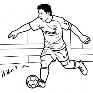 Lionel Messi Die Een Doelpunt Scoort Kleurplaat 18717-4085